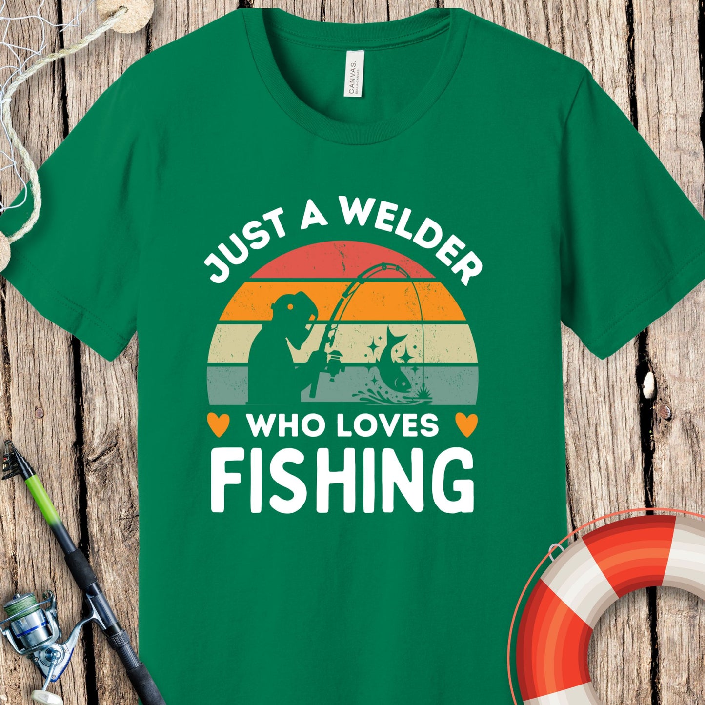 Just A Welder Fishing T-Shirt