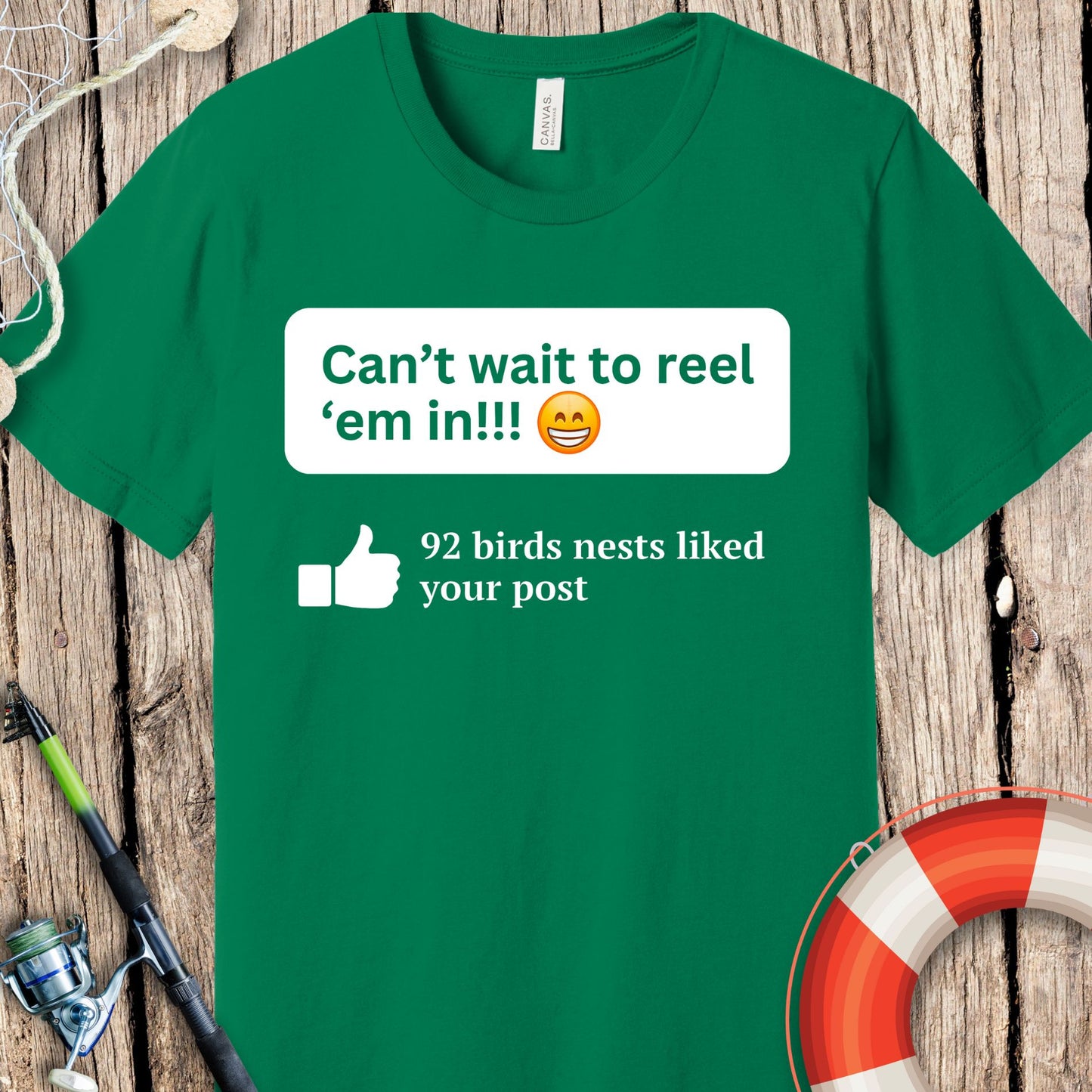 Can't Wait Reel Fishing T Shirt