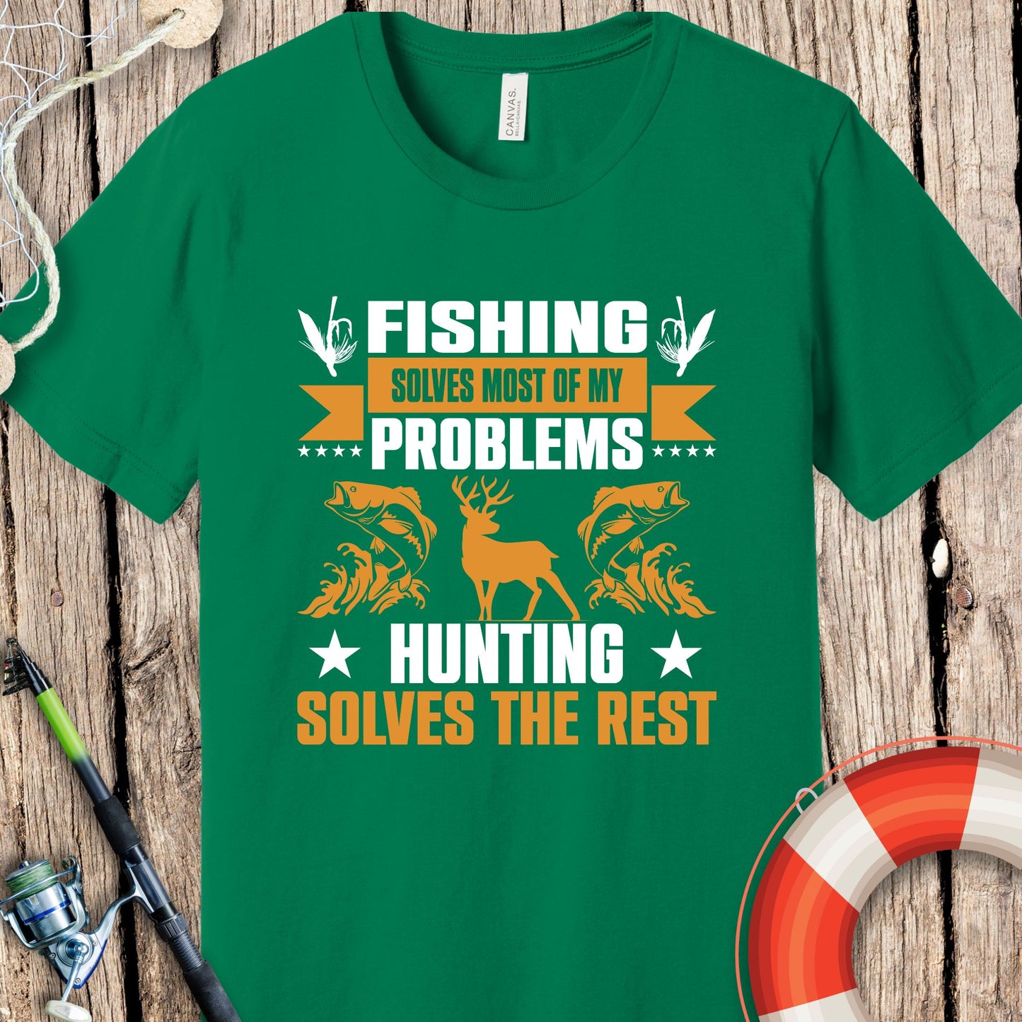 Fishing Solves Problem T-Shirt