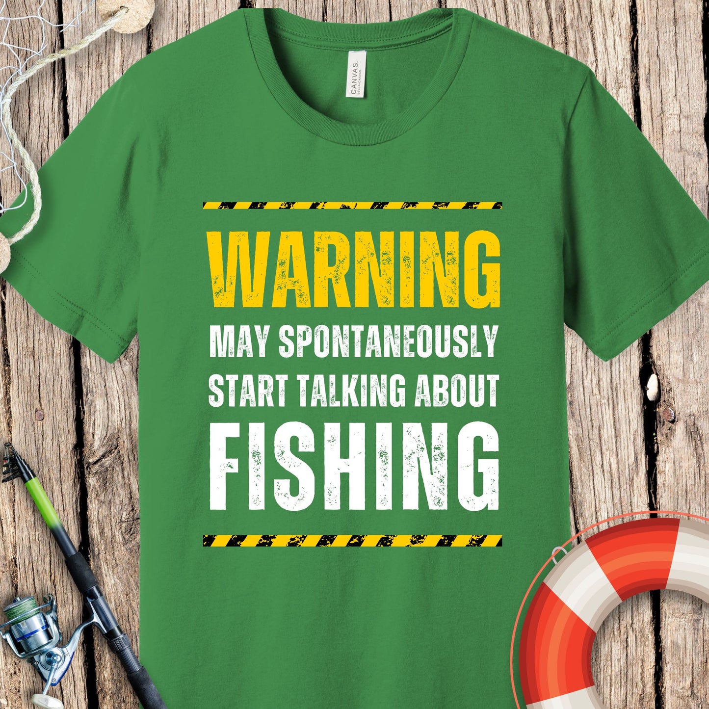 Warning Talk Fishing T Shirt