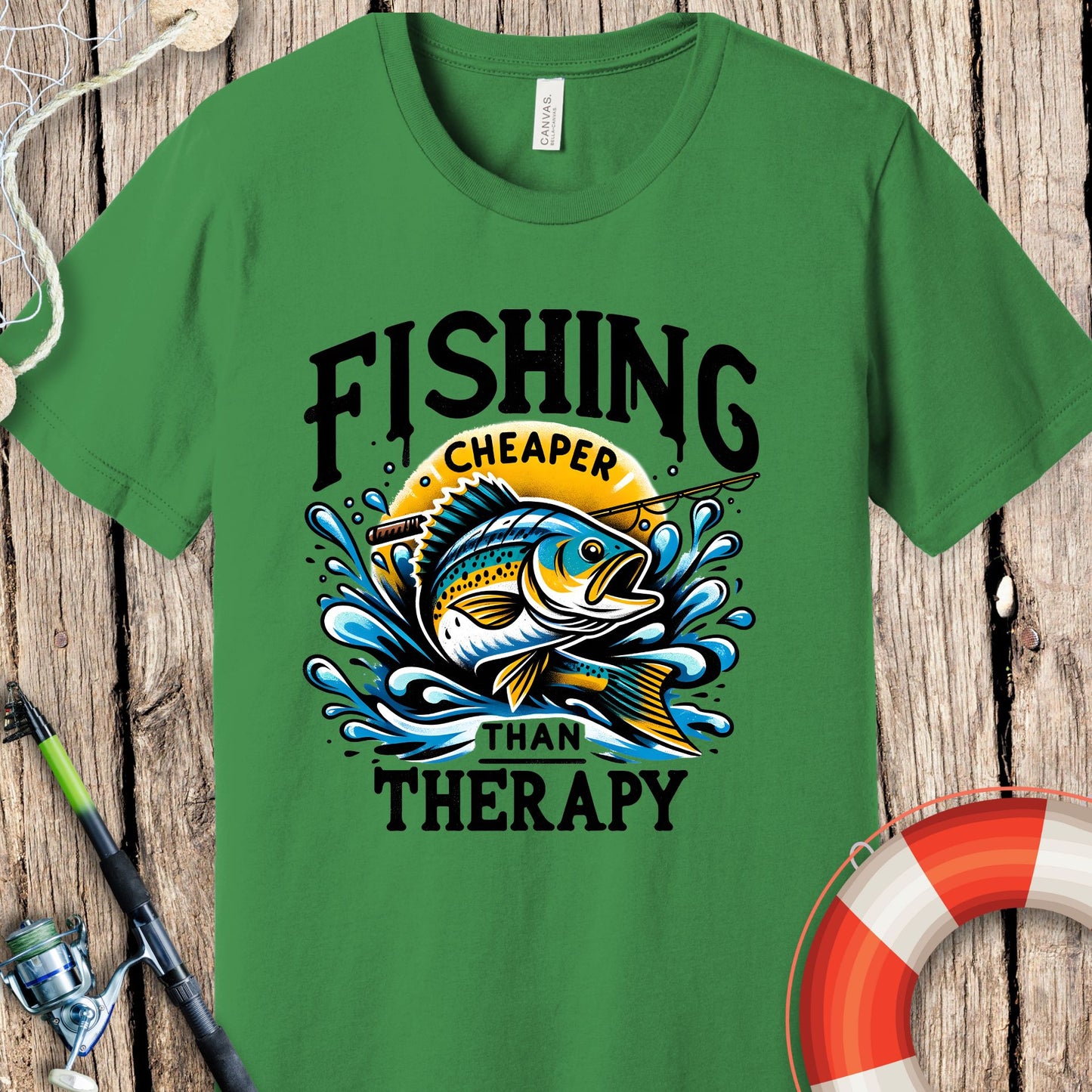 Fishing Cheaper Than Therapy T-Shirt