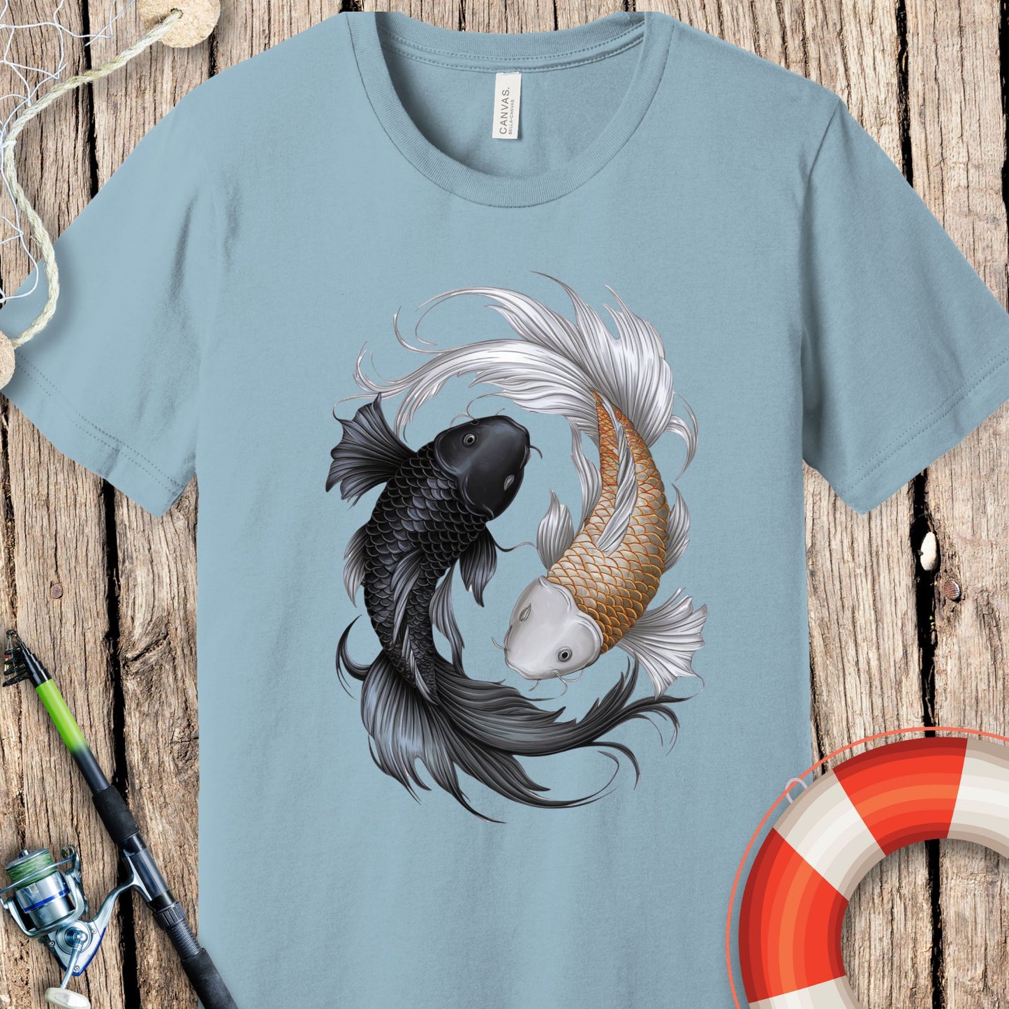 Fish Koi Yin Yang T-Shirt