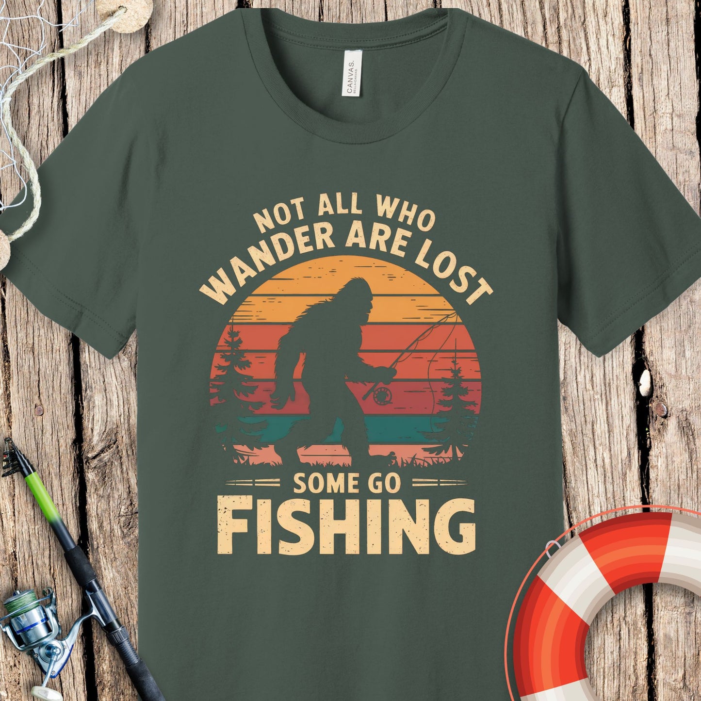 Bigfoot Fishing T-Shirt