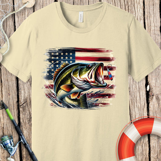 Fish American Flag T-Shirt