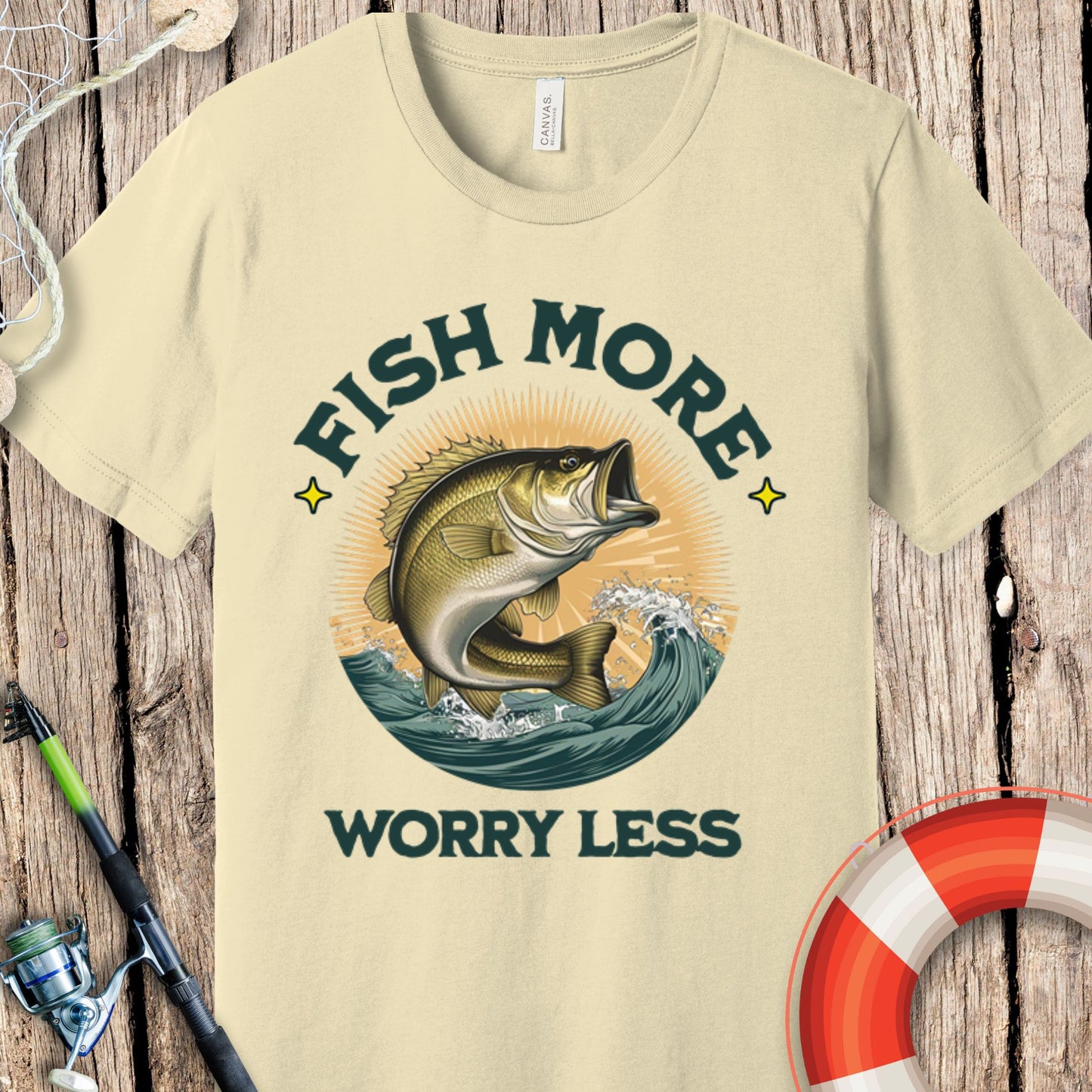 Fish More Worry Less T-Shirt