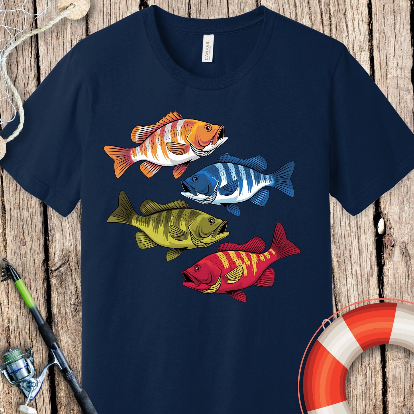 Abstract Colorful Fish T-Shirt