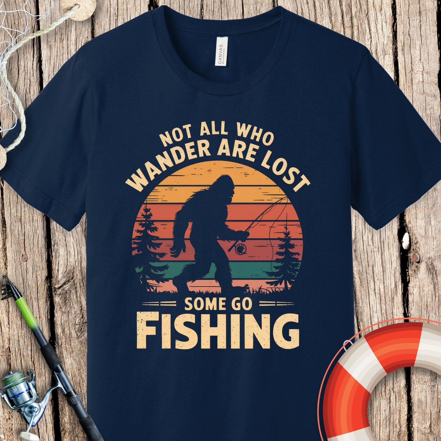 Bigfoot Fishing T-Shirt