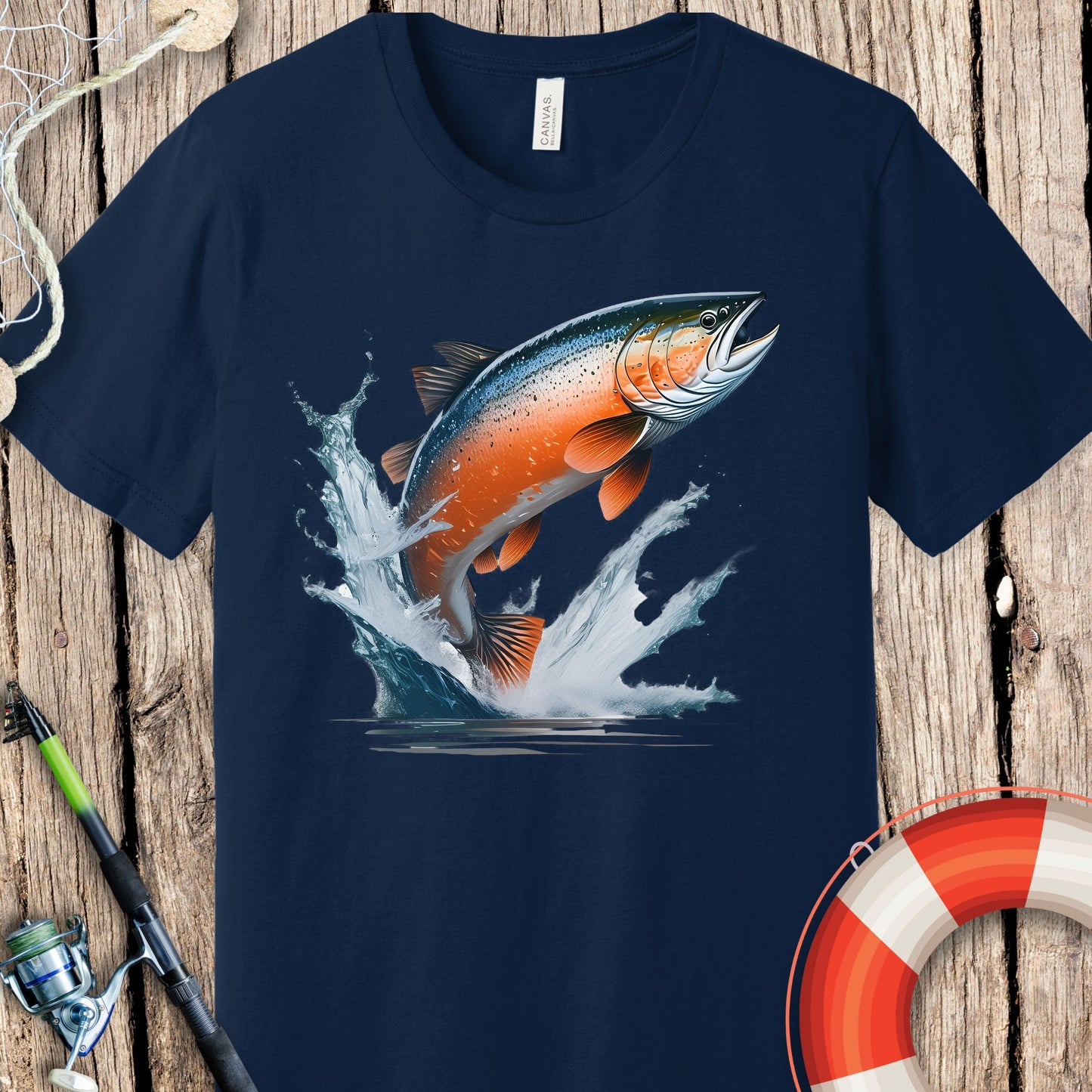 Salmon Fishing T Shirt