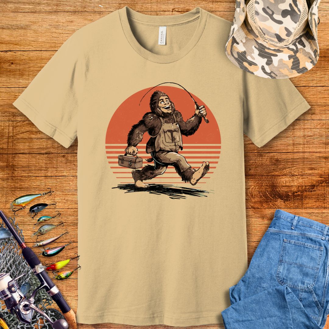 Bigfoot Fishing T-Shirt