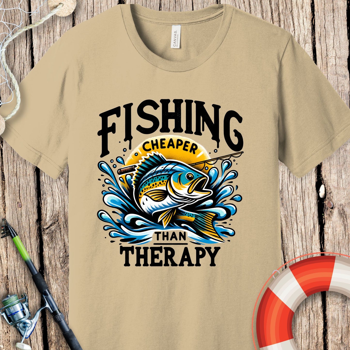 Fishing Cheaper Than Therapy T-Shirt