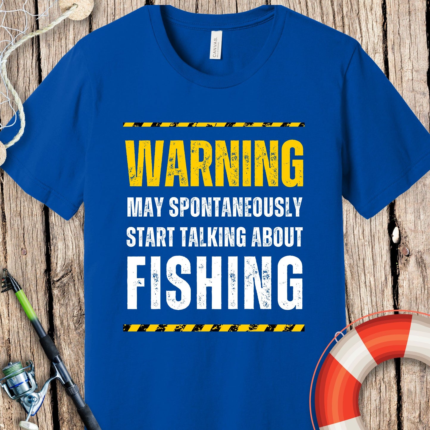 Warning Talk Fishing T Shirt