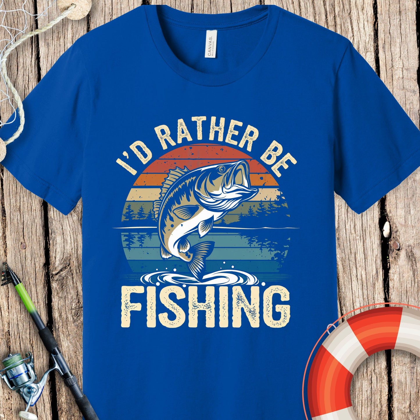 I'd Rather Be Fishing T Shirt