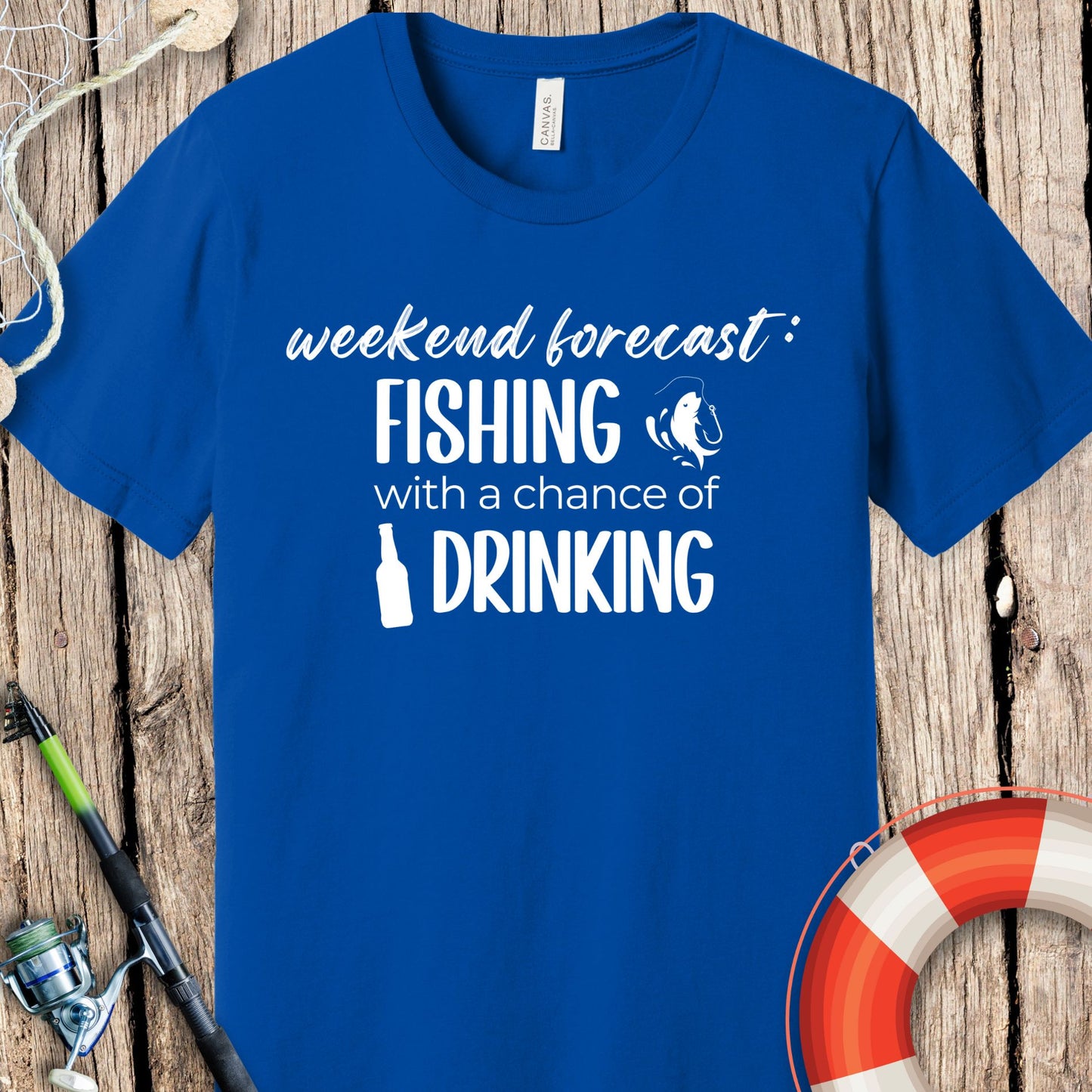 Weekend Forecast Fishing T Shirt