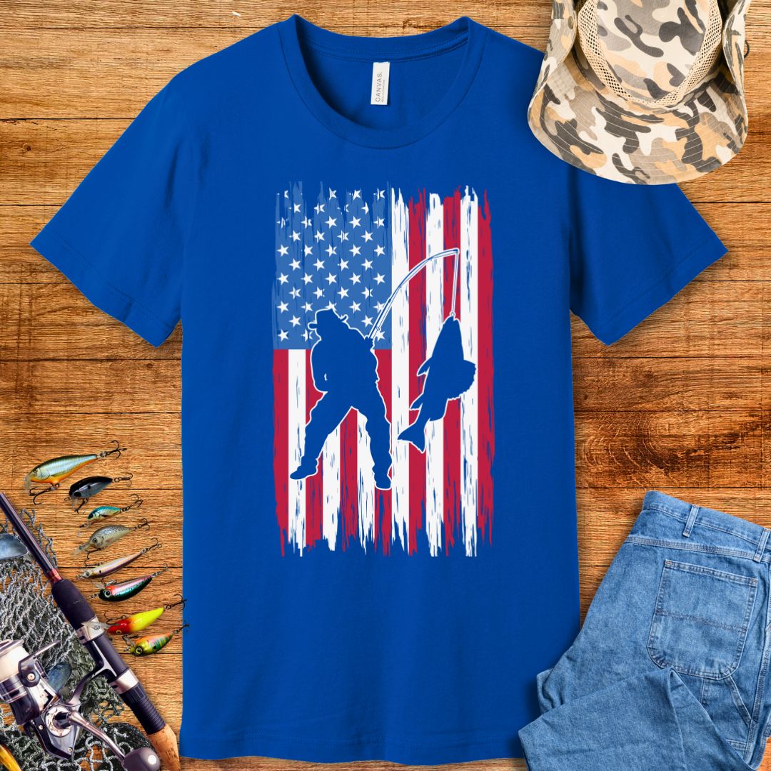 American Flag Fishing T-Shirt