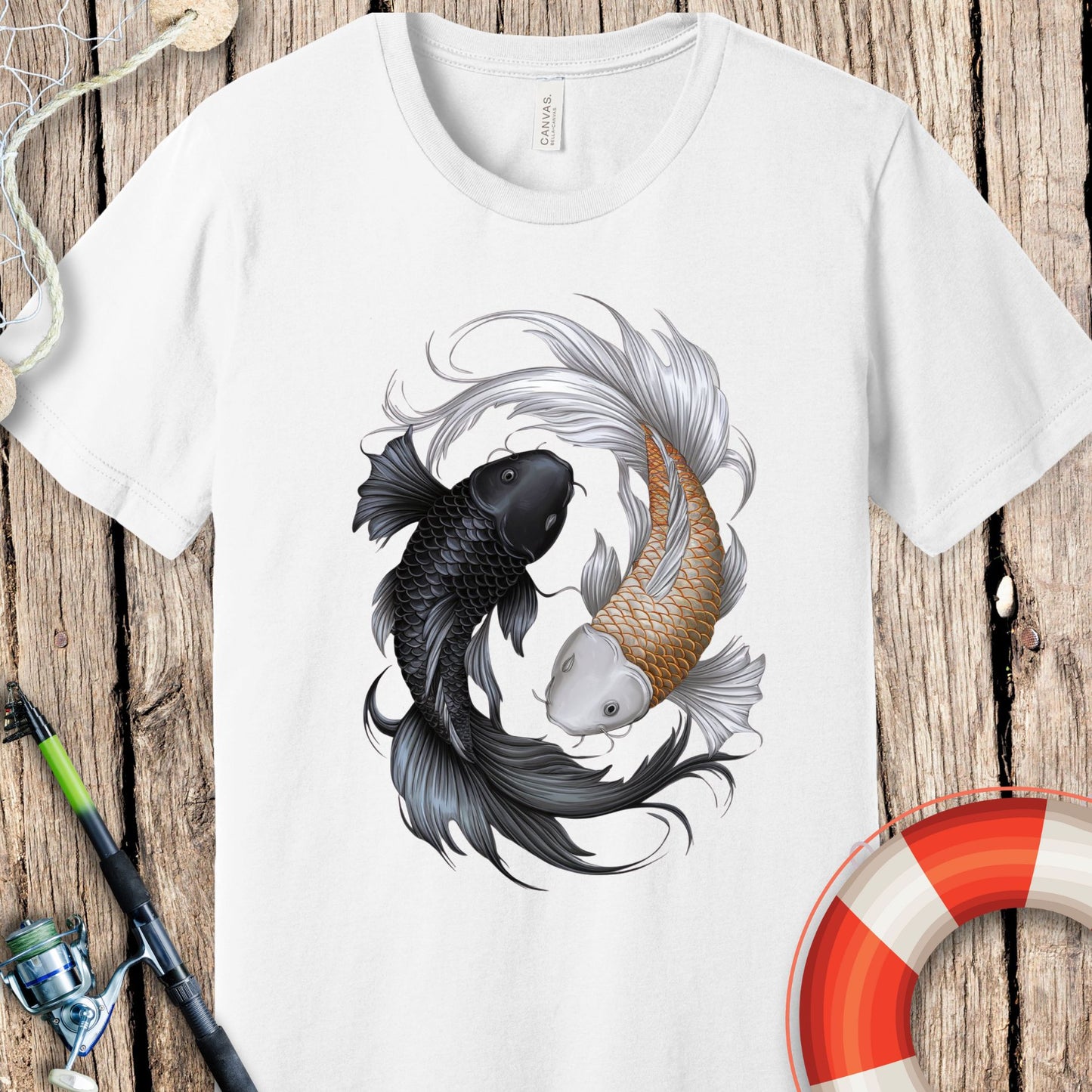 Fish Koi Yin Yang T-Shirt