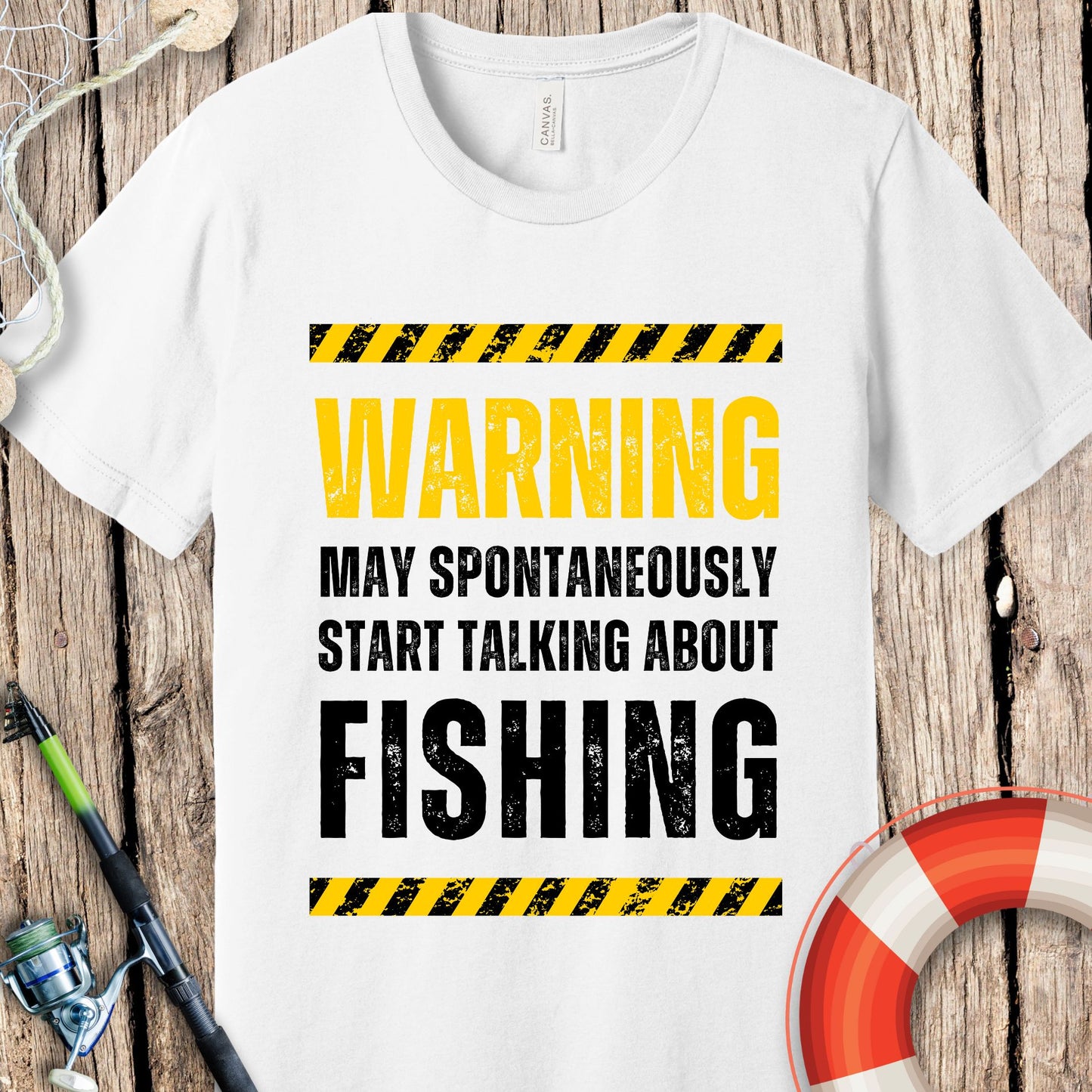 Warning Talk Fishing T Shirt