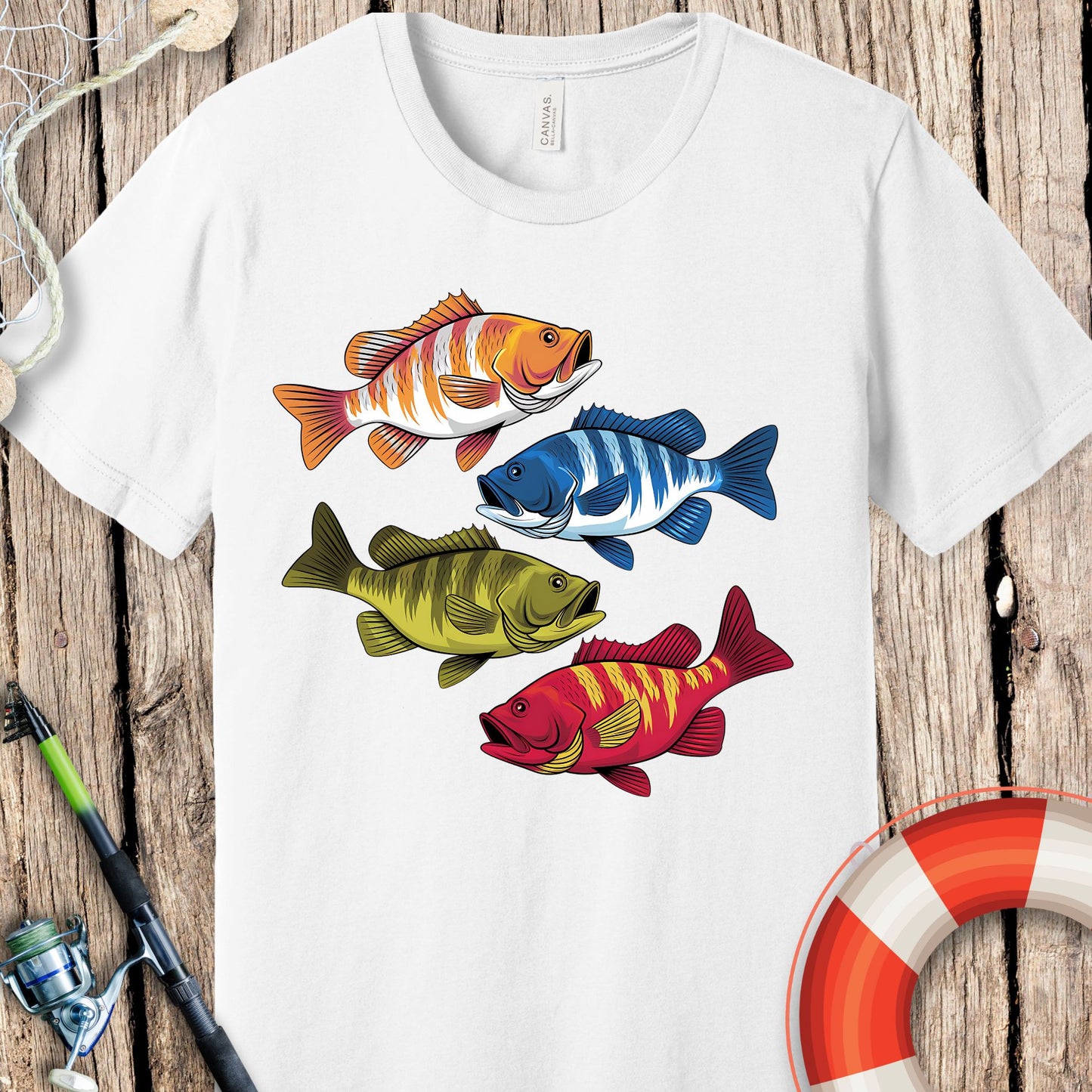 Abstract Colorful Fish T-Shirt