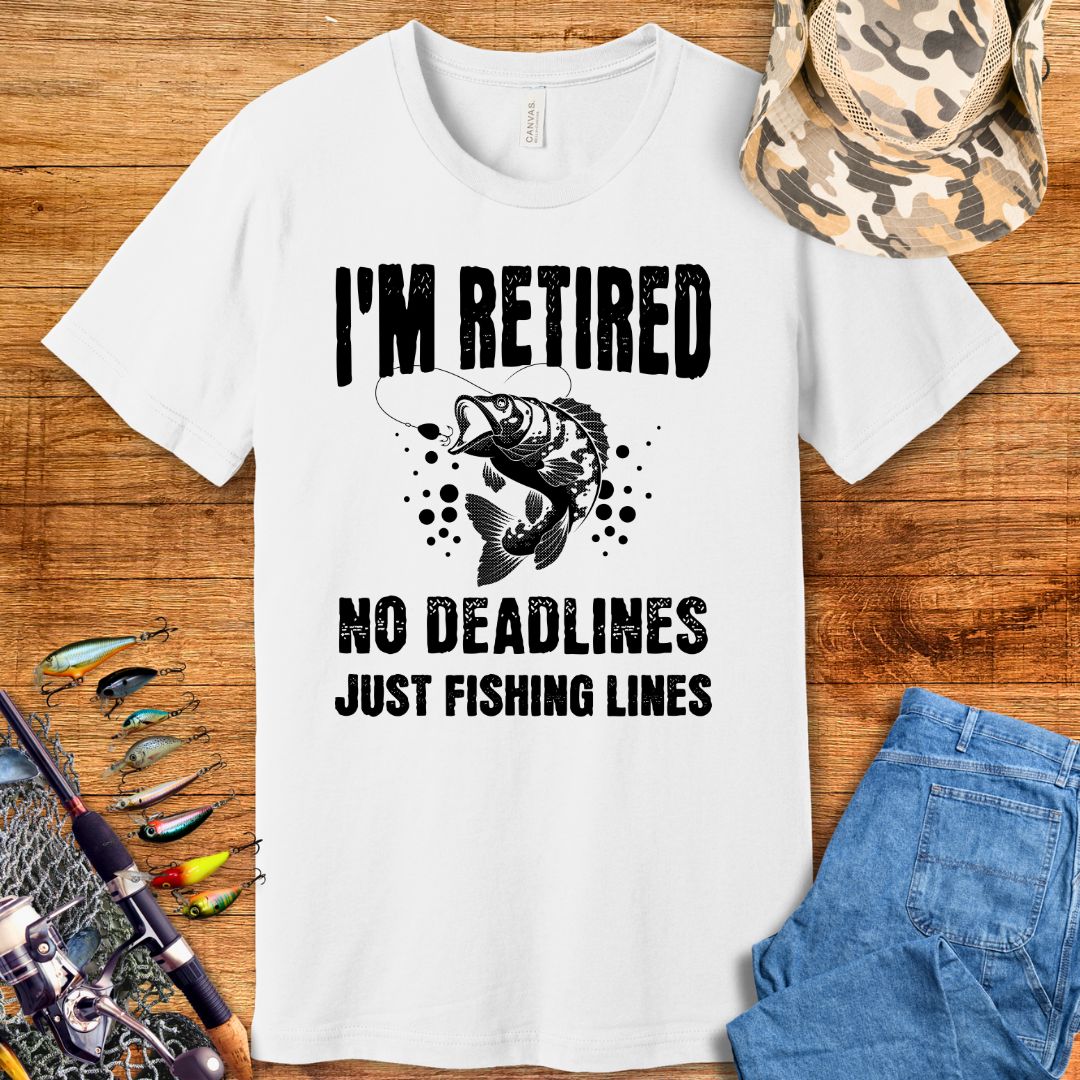 I'm Retired Fishing Lines T-Shirt