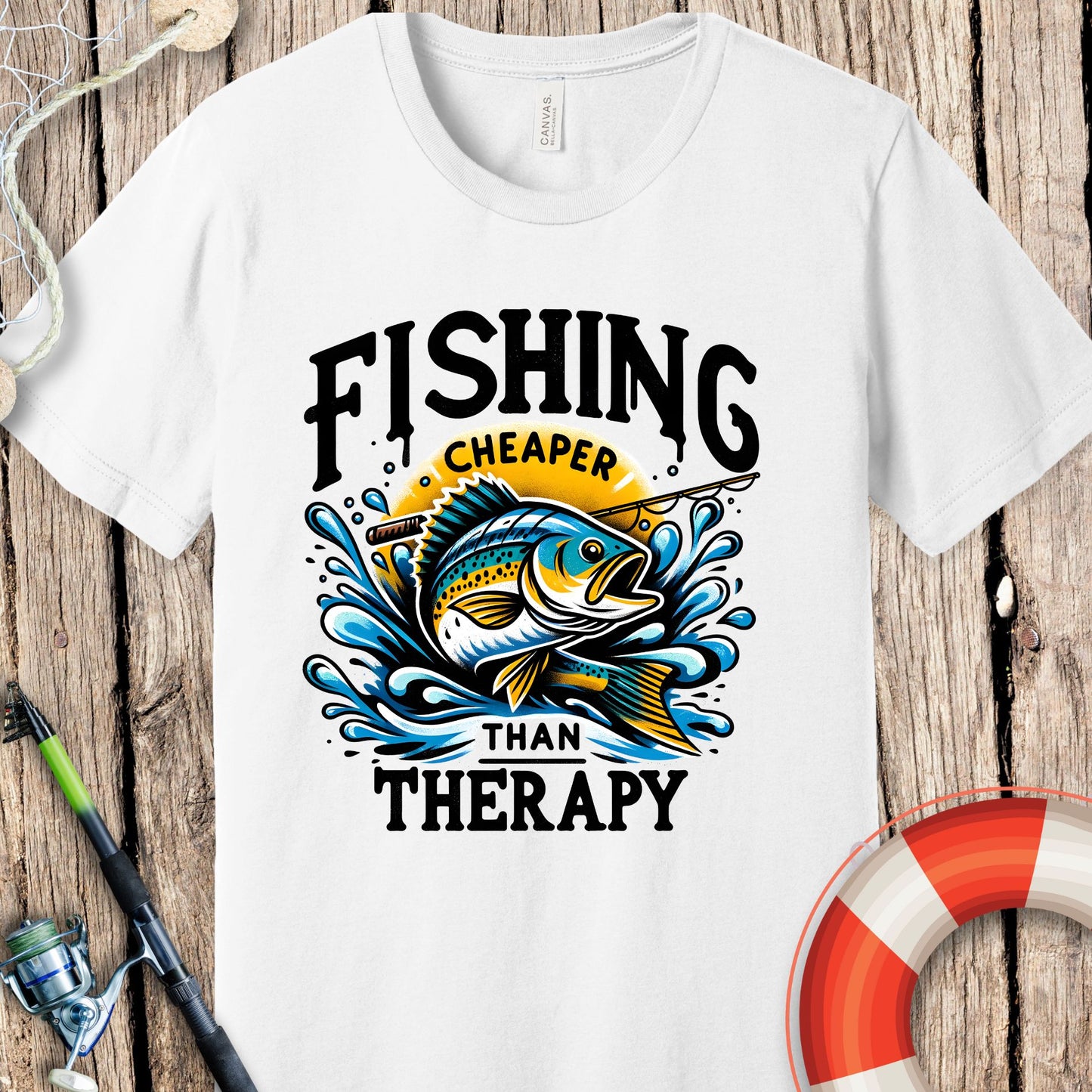 Fishing Cheaper Than Therapy T-Shirt